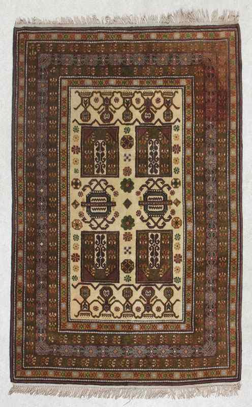 Appraisal: APPROX - YEAR OLD INDO PERSIAN HAND KNOTTED WOOL RUG