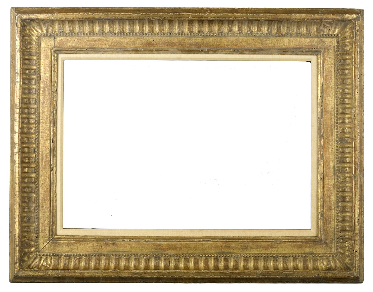 Appraisal: AMERICAN CARVED AND GILDED WOOD FRAME WITH FLUTED COVE MOLDING