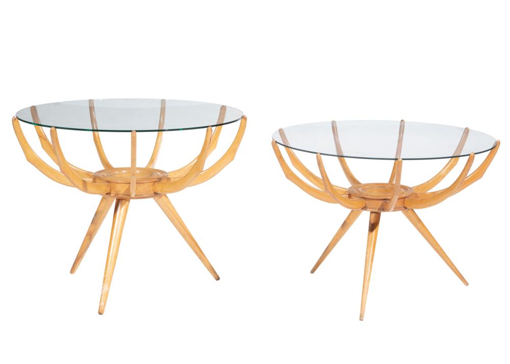 Appraisal: Pair of Carlo di Carli Ragno Tables s spider supports