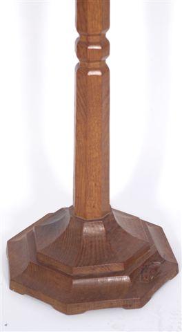 Appraisal: ROBERT MOUSEMAN THOMPSON OAK STANDARD LAMP MID- th CENTURY the