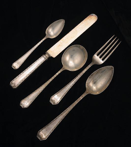 Appraisal: A sterling flatware setWhiting Mfg Co Providence RIMadam Morris monogrammed