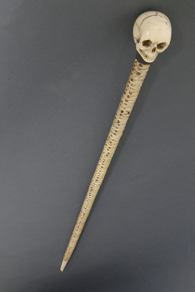 Appraisal: Shark Vertebrae and Whalebone Walking Stick circa Exclusive on Bidsquare