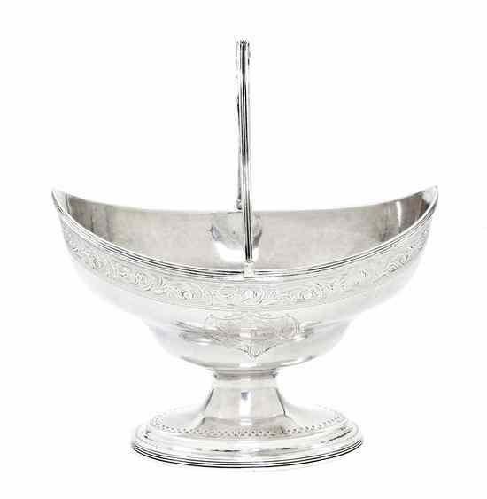 Appraisal: A George III Silver Sugar Basket Peter Ann Bateman London