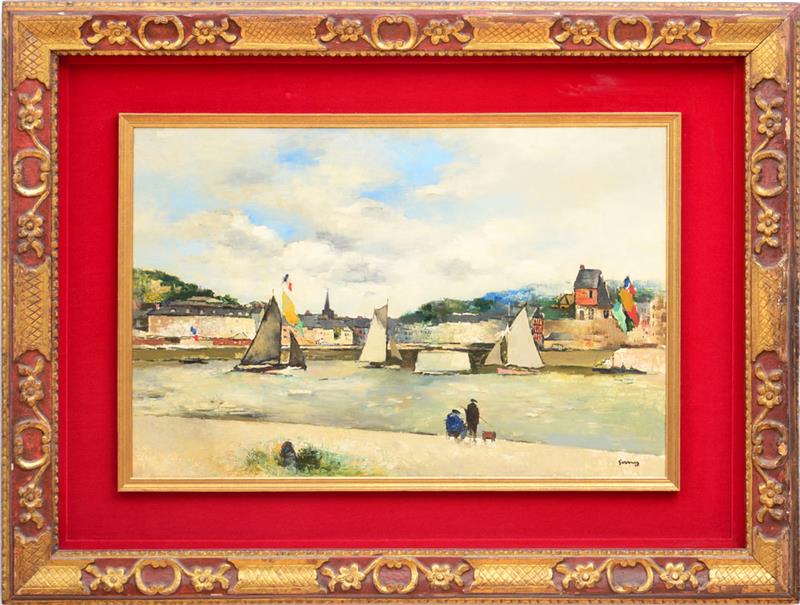 Appraisal: PAUL-ELIE GERNEZ - VOILURES AU PORT Oil on board signed