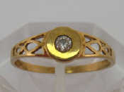 Appraisal: A carat yellow gold and diamond ring the single stone