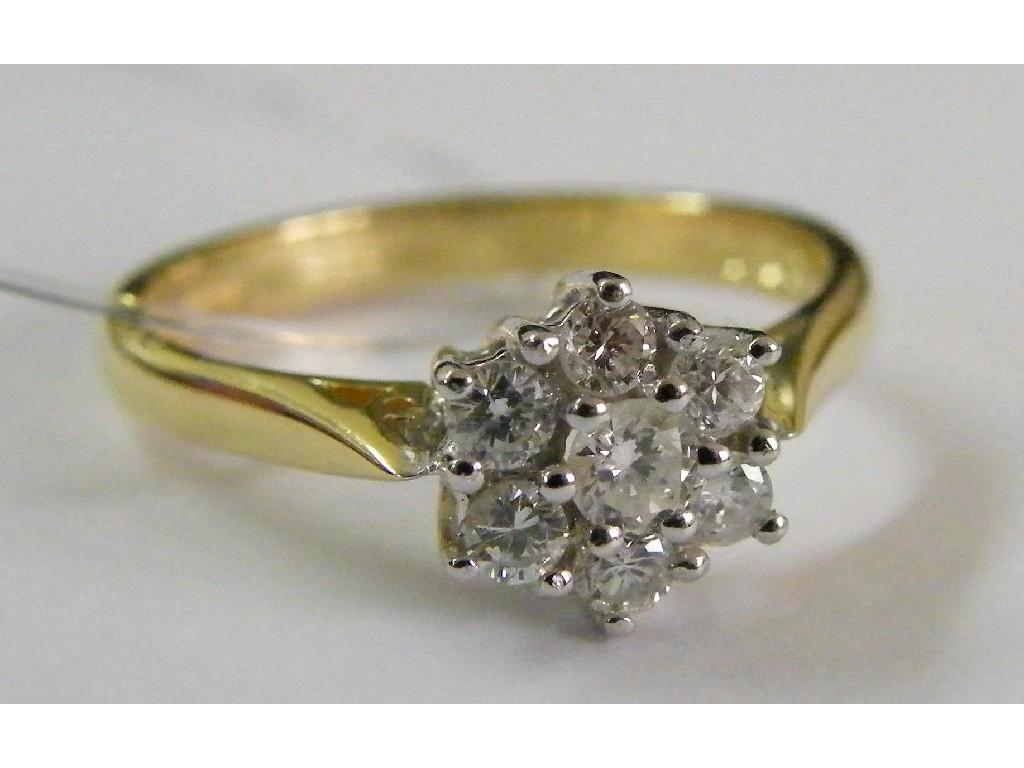 Appraisal: ct diamond cluster ring ct size Q R