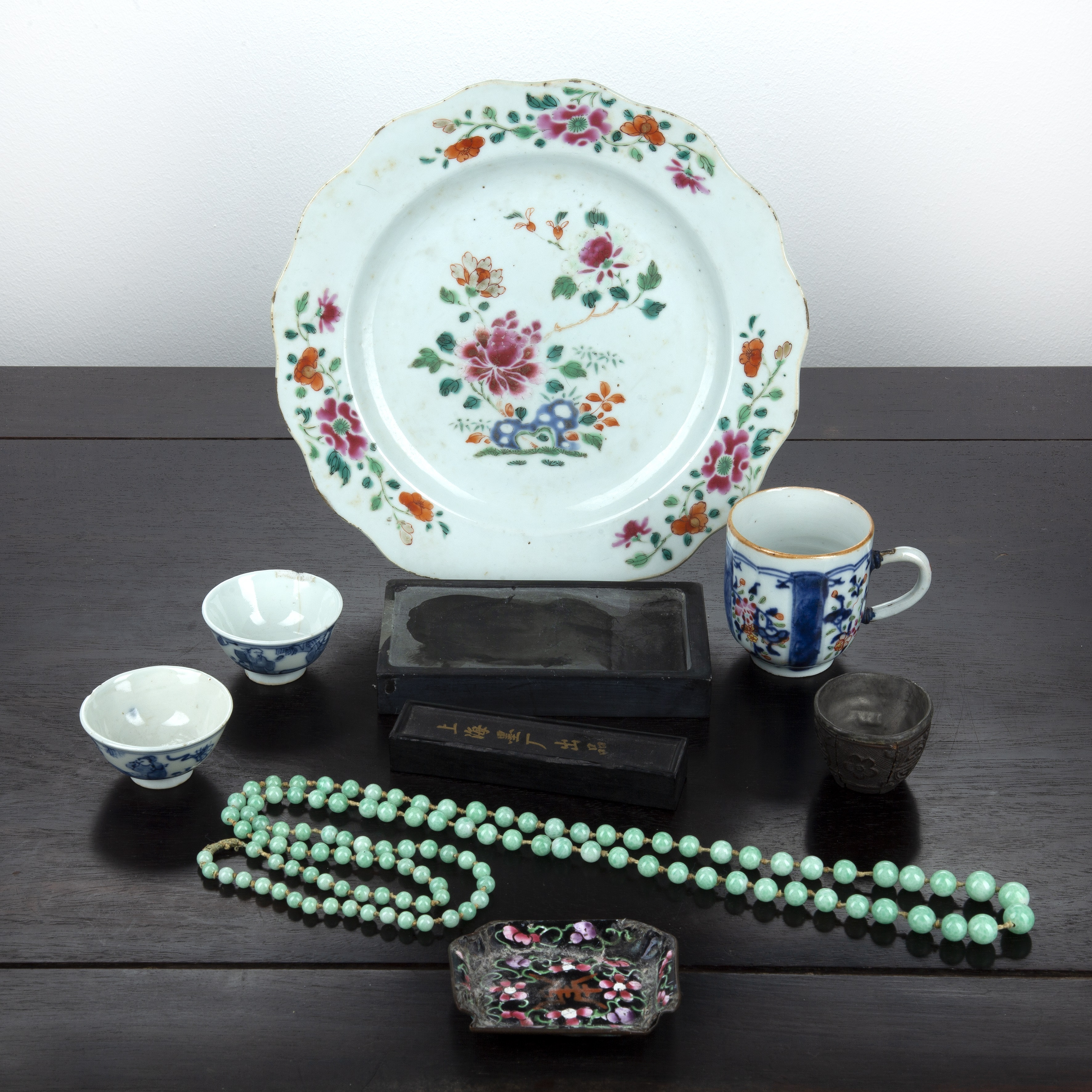 Appraisal: Famille rose plateChinese th Century and a few other Chinese