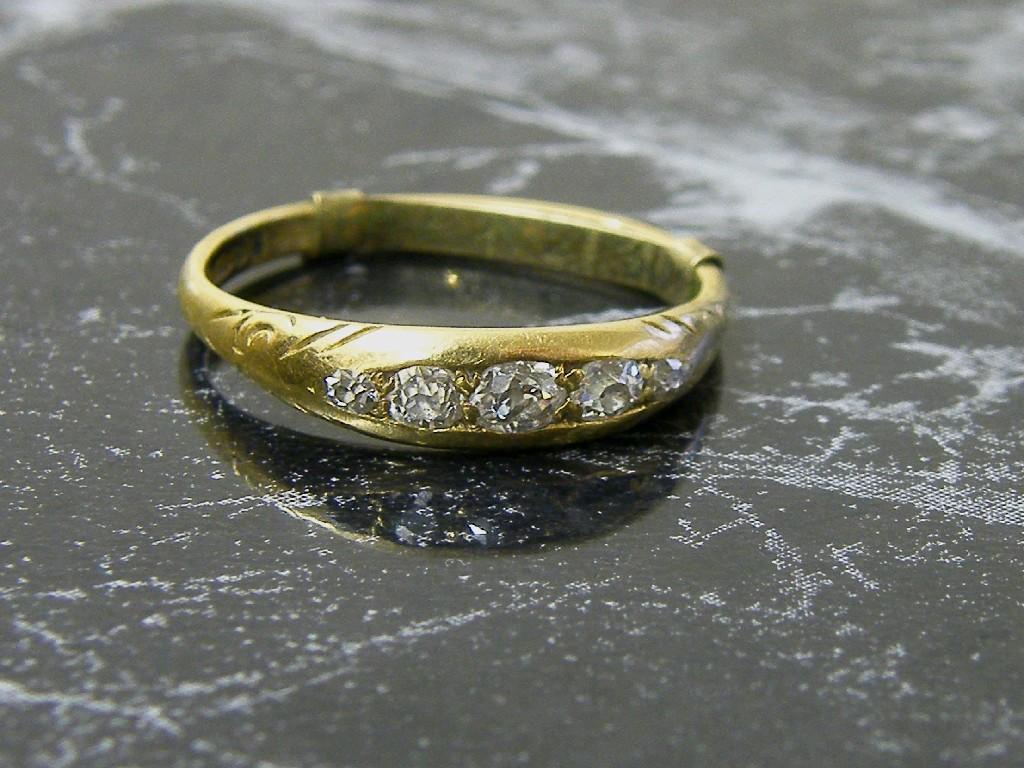 Appraisal: ct rose cut diamond ring gm