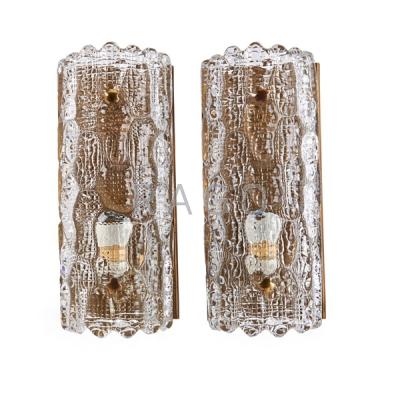 Appraisal: CARL FAGERLUND ORREFORS Pair of sconces Condition Report