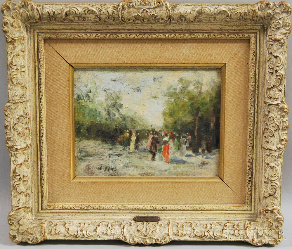 Appraisal: Gabriel Spat American - Pique-nique au Bois de Boulogne Signed