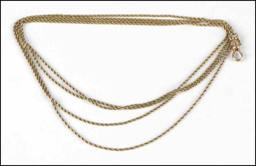 Appraisal: KARAT YELLOW GOLD ROPE NECKLACE grams Condition No Specific Condition