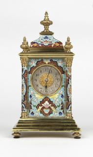 Appraisal: A French brass and champleve carriage clock Early th century