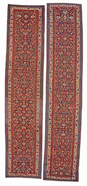 Appraisal: A pair of Bidjar runners North Persia circa size approximately