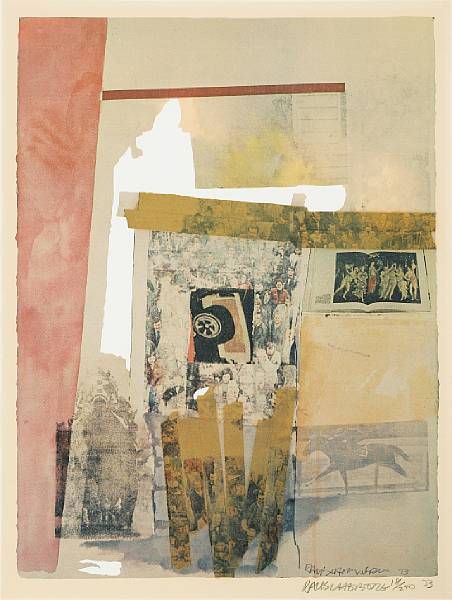 Appraisal: Robert Rauschenberg American - Watermark Photolithograph and screenprint in colors