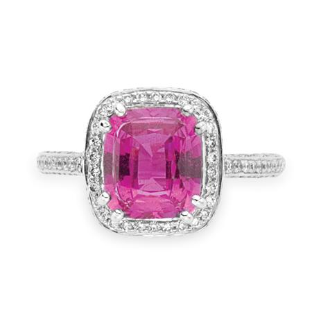 Appraisal: Pink Sapphire and Diamond Ring Estimate -