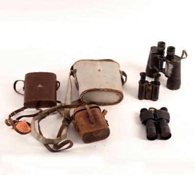 Appraisal: A pair of Ross Patent binoculars leather cased and two