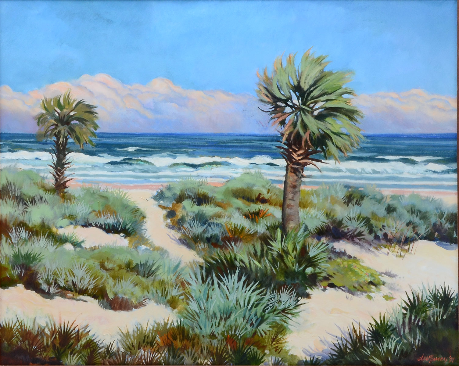 Appraisal: EMERY Don W American - East Coast Florida Surf Painting