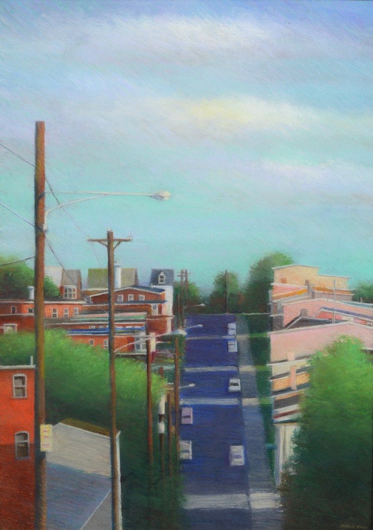 Appraisal: Patrick King pastel on paper North Philly signed lower right