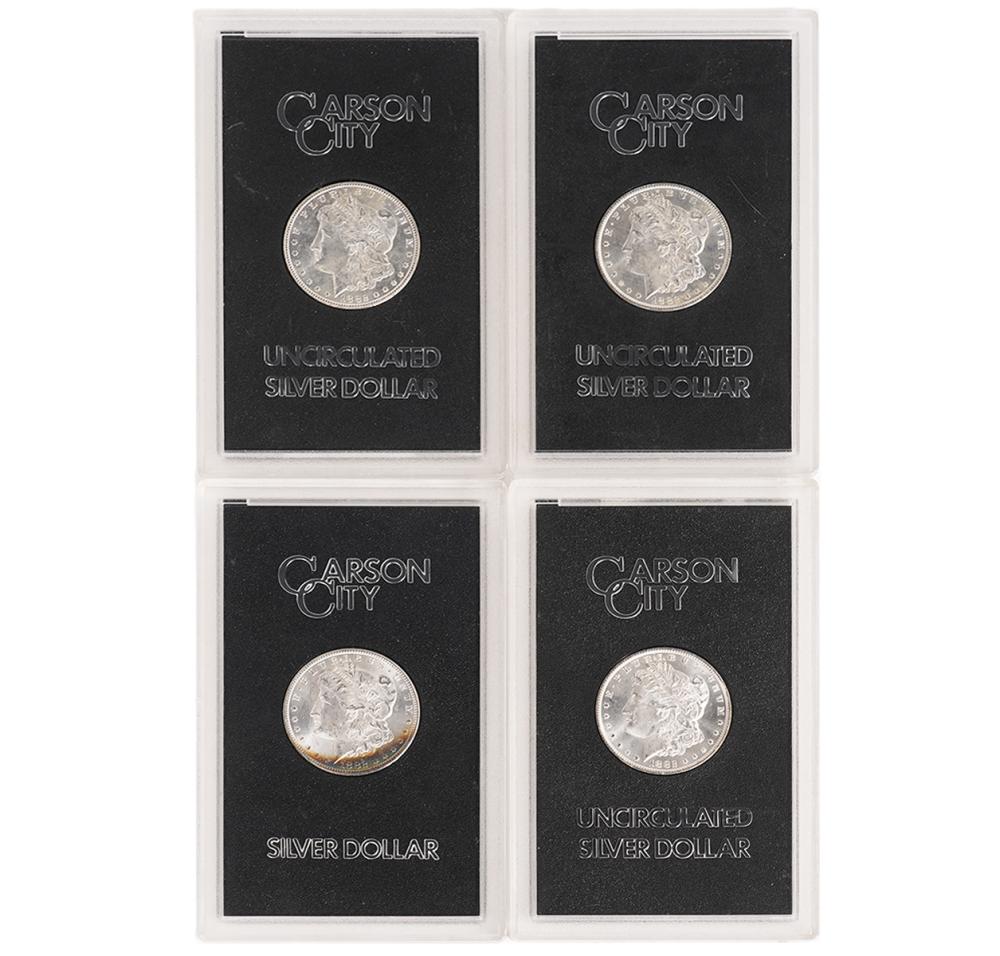 Appraisal: CARSON CITY UNCIRCULATED SILVER DOLLARS lowest mintage Carson City Morgan