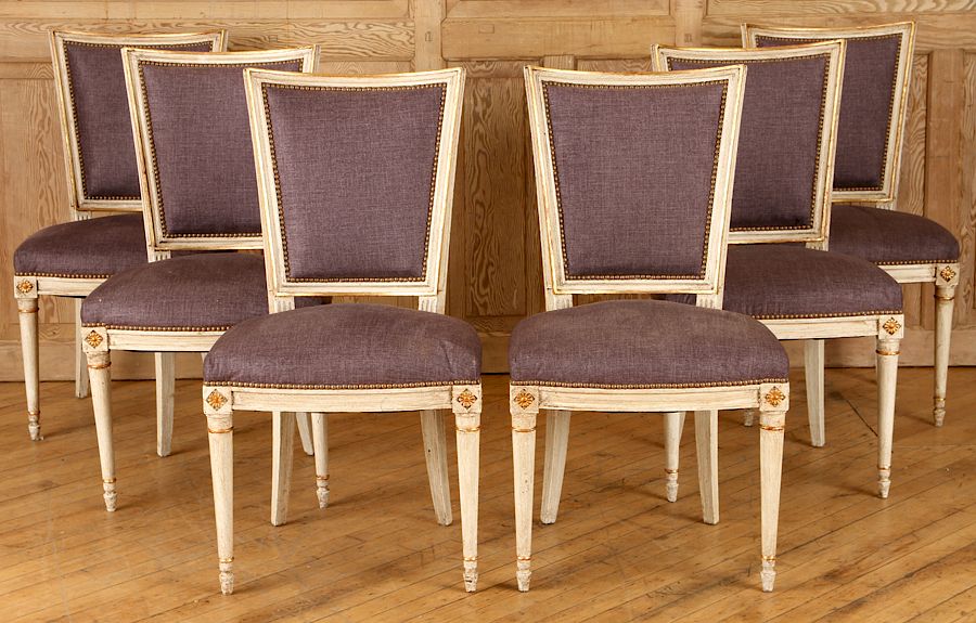 Appraisal: SET DIRECTOIRE STYLE JANSEN DINING CHAIRS C A set of