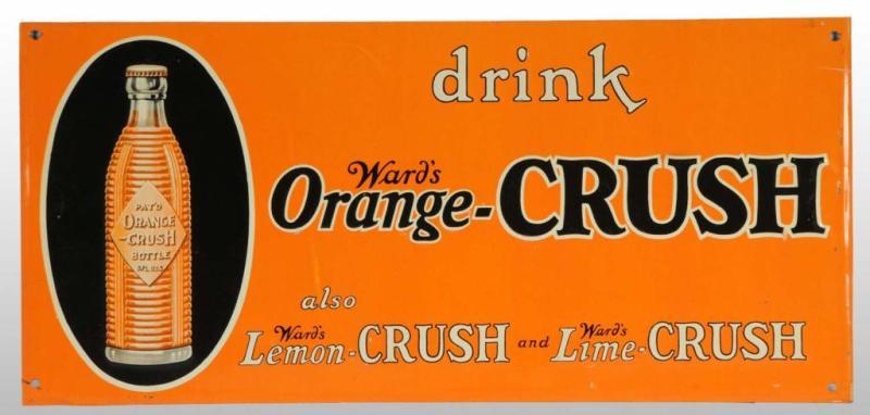 Appraisal: Embossed Tin Orange Lemon Lime Crush Sign Description Circa s