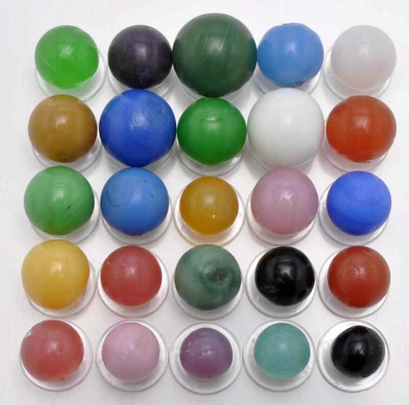 Appraisal: Lot of Gumball Opaque Marbles Description Includes a great variety