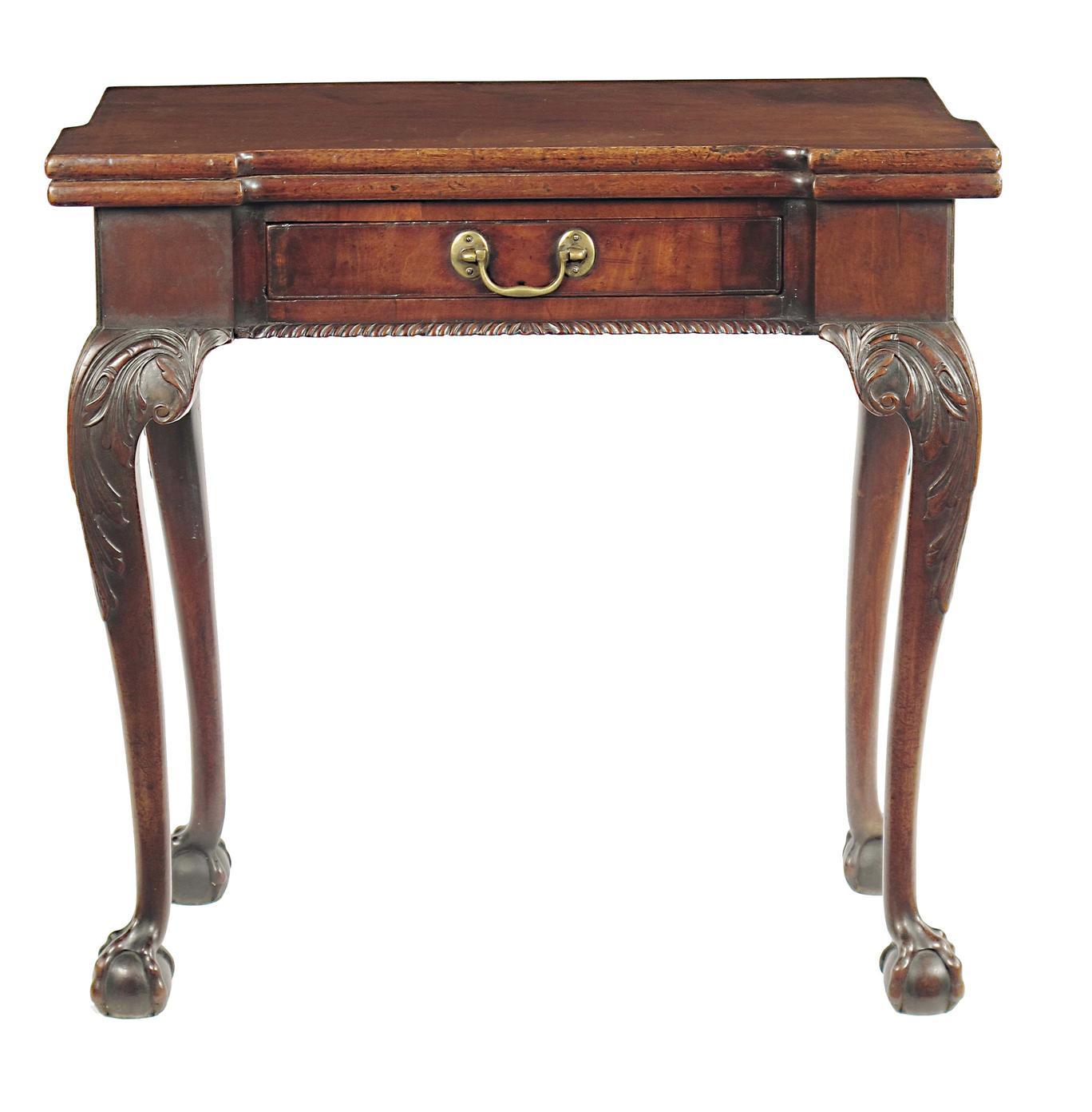 Appraisal: A George II mahogany card table