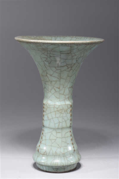 Appraisal: Chinese celadon glazed porcelain beaker vase overall good condition H