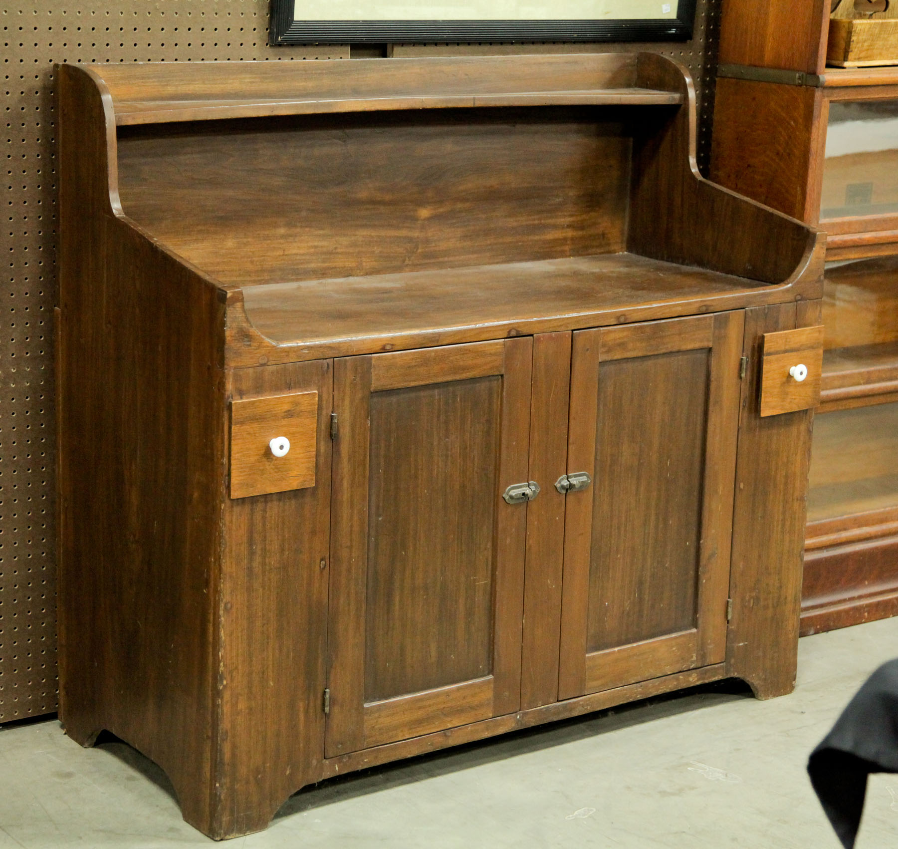 Appraisal: DRY SINK American early th century poplar Hutch back dry