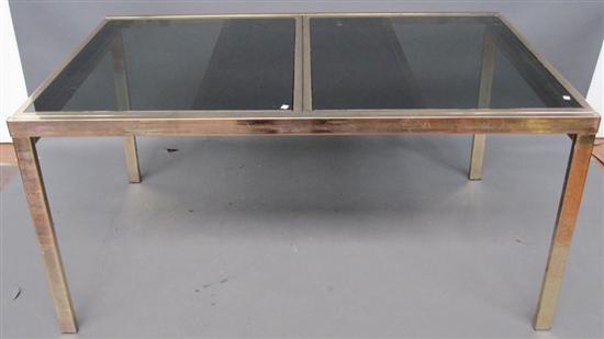 Appraisal: DINING TABLE A th C modern design brass dining table