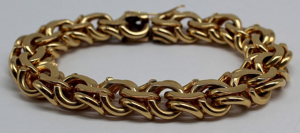 Appraisal: JEWELRY kt Gold Link Bracelet Stamped k Total approx weight