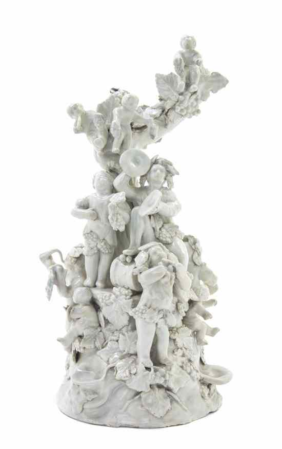 Appraisal: A Continental Soft Paste Porcelain Figural Group th th century