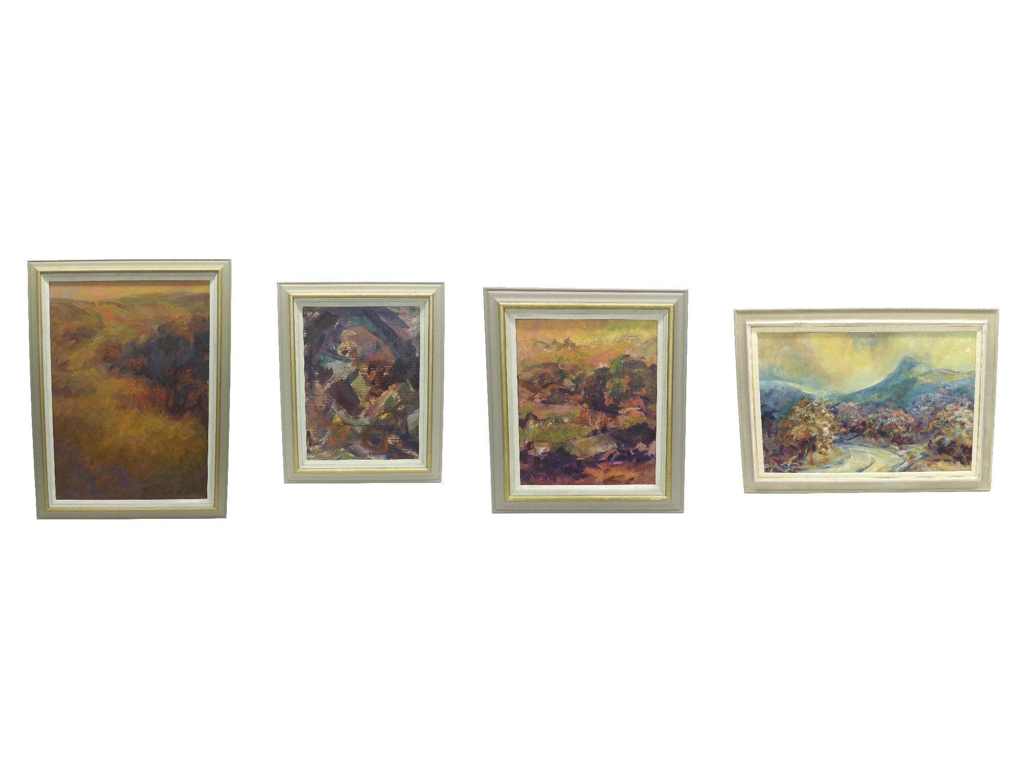 Appraisal: Cynthia Spiers th century - four abstract studies oil on