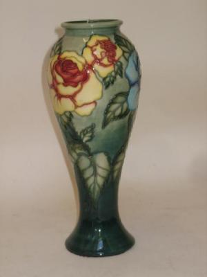 Appraisal: A MOORCROFT POTTERY VASE date mark for of slim baluster