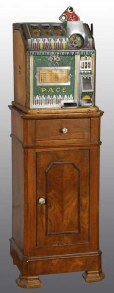 Appraisal: Pace -Cent Bantam Slot Machine Description Working Includes stand Old