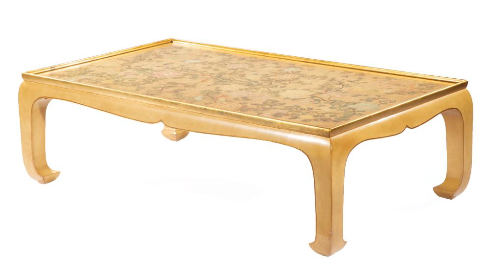 Appraisal: Contemporary French Gilt and Lacquer Low Table Atelier Midavaine Paris