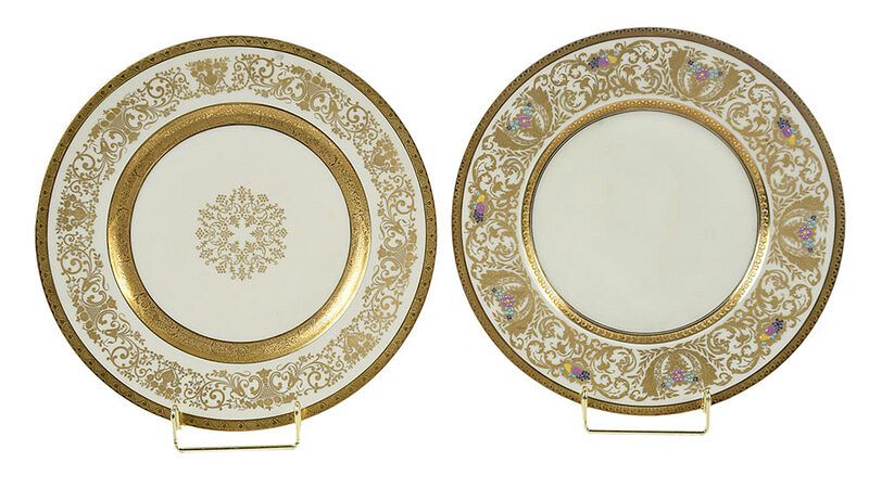 Appraisal: Two Sets of Hutschenreuther Gilt Dinner Plates German th century