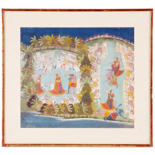 Appraisal: Mewar Rajasthan School painting Mewar Rajasthan School painting Mewar Rajasthan