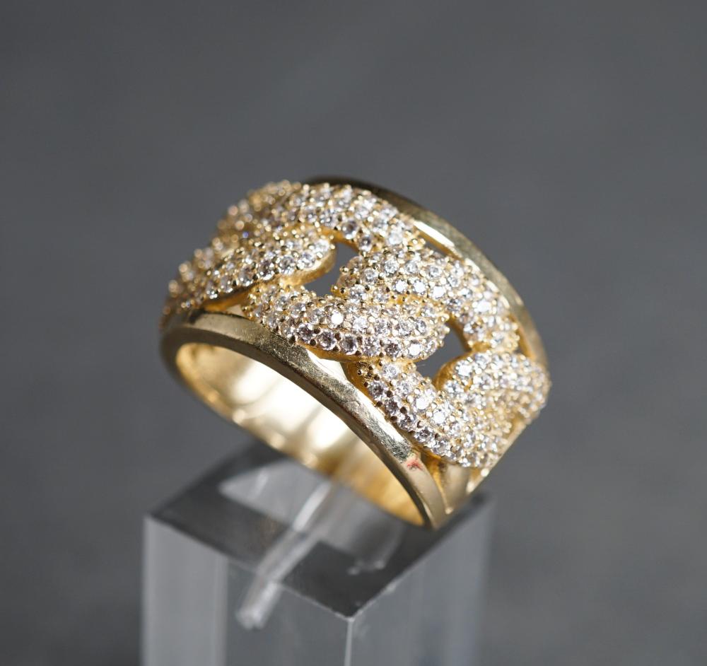 Appraisal: -Karat Gold and Diamond Ring Gross dwt Size