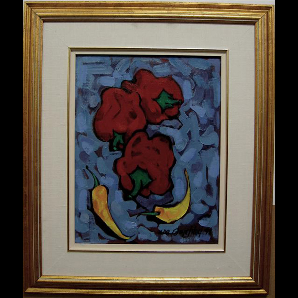 Appraisal: ABA BAYEFSKY - CANADIAN PEPPERS OIL ON MASONITE DATED x