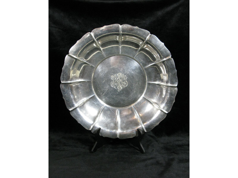 Appraisal: Watson Sterling Silver Center Bowl scalloped edge center with engraved