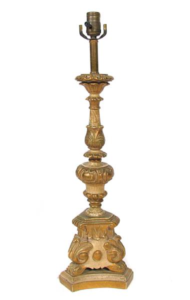 Appraisal: A pair of Italian Baroque style lamps height in