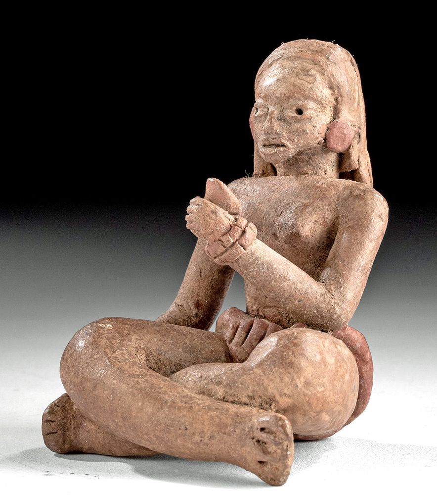 Appraisal: Guerrero Xalitla Pottery Seated Female Venus Figure Pre-Columbian Mexico Guerrero