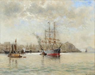 Appraisal: Painting William Coulter William Alexander Coulter American - Bay Scene