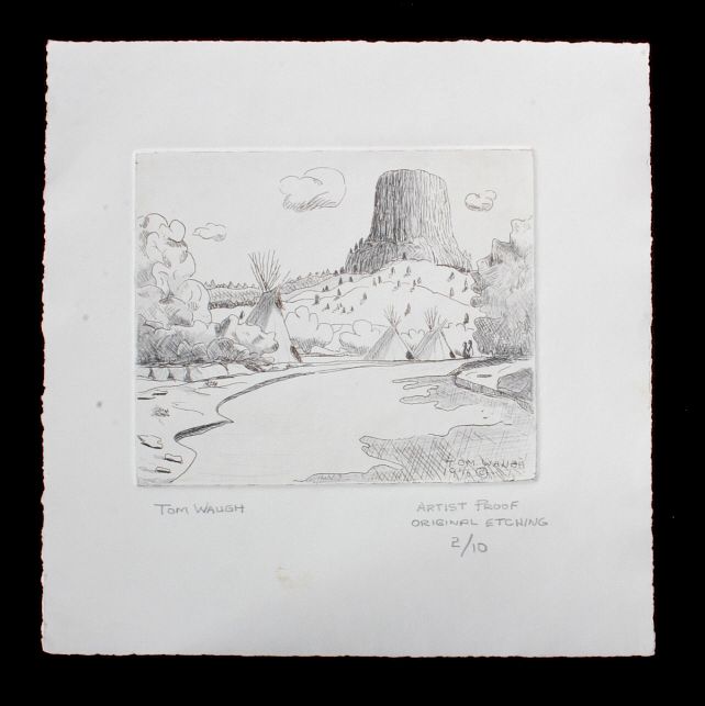 Appraisal: Tom Waugh Artist Proof Original Etching For your consideration is