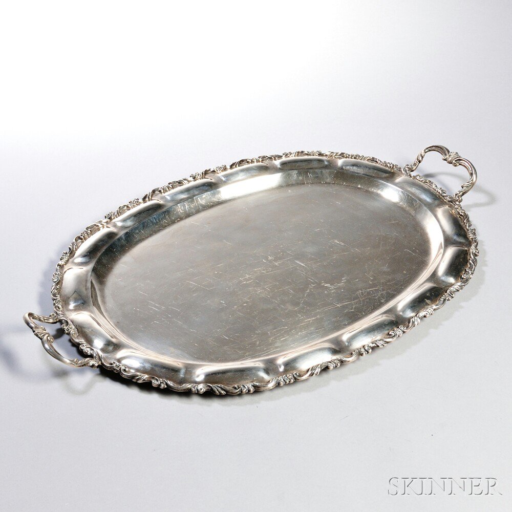 Appraisal: Mexican Sterling Silver Tray Mexico City mid to late th