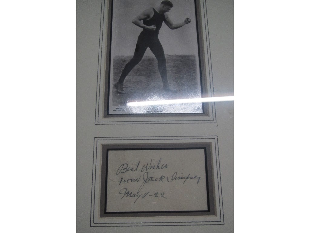 Appraisal: Lot comprising assorted boxer's photographs - Jack Dempsey etc