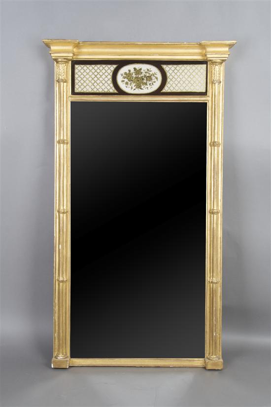 Appraisal: A Federal Style Giltwood Mirror Height x width inches