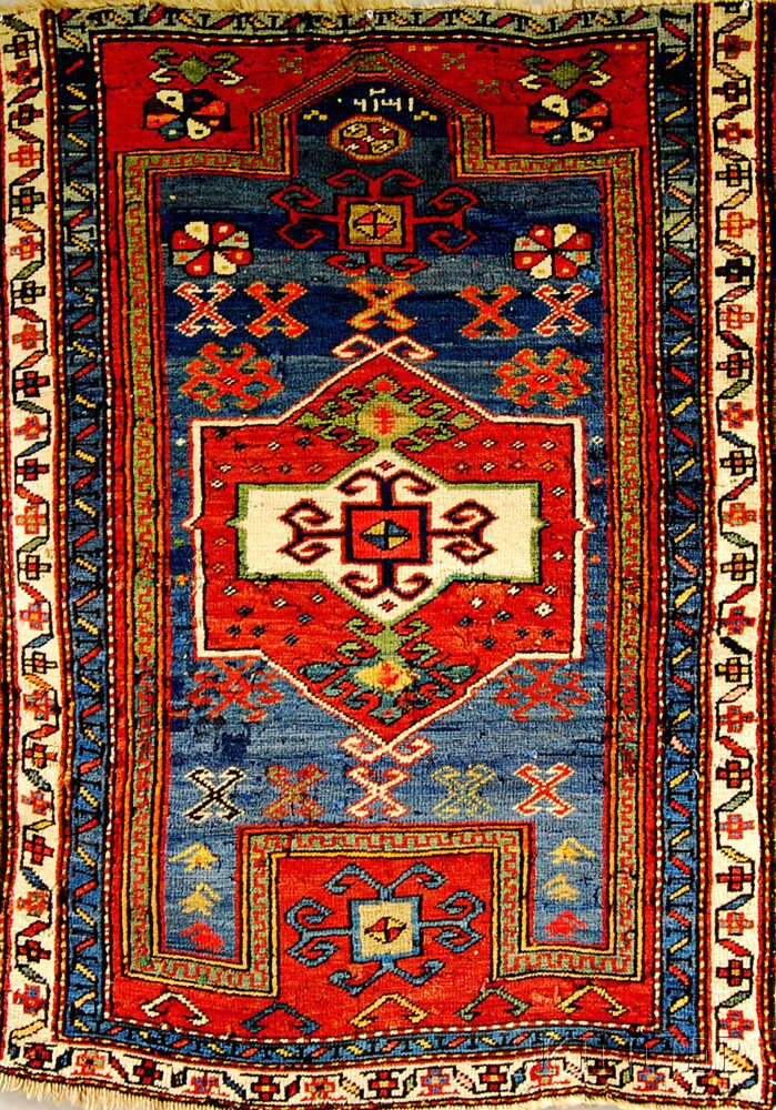 Appraisal: Kazak Prayer Rug Southwest Caucasus th century missing approximately two