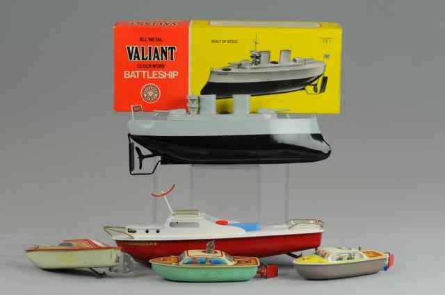 Appraisal: GROUPING OF BOATS Assorted ships and boats includes boxed Sutcliffe